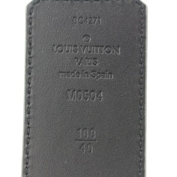 Louis Vuitton Glitter Silver Damier LV Pyramide 40mm Belt 37LV128S main image 11